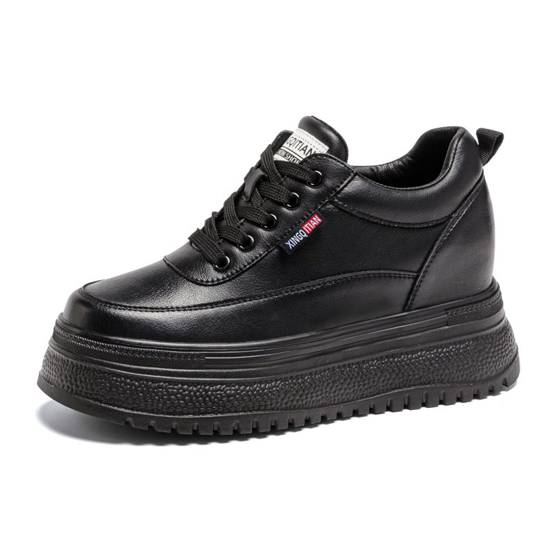 Women's Increasing Insole Single-layer Small Platform Thick Men's Shoes