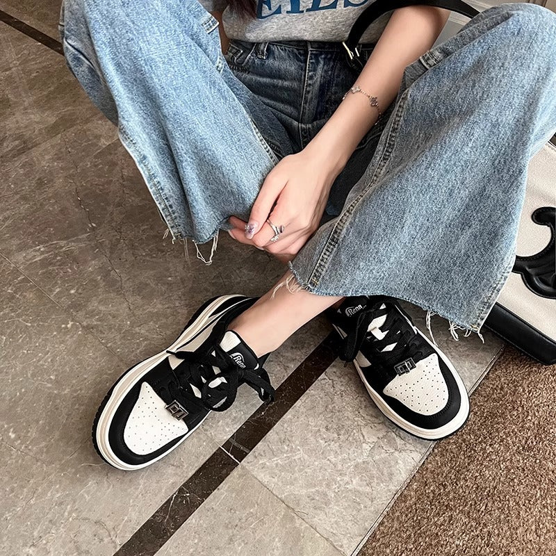 Platform White Black Retro Sports Versatile Hight Casual Shoes