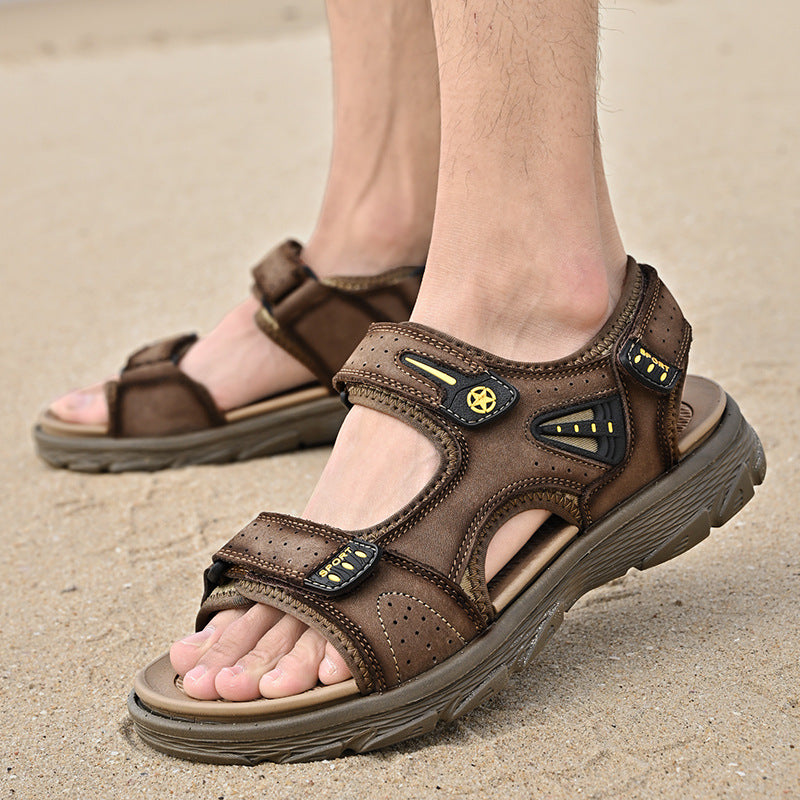 Men's Beach Summer Sports Breathable Soft Bottom Sandals