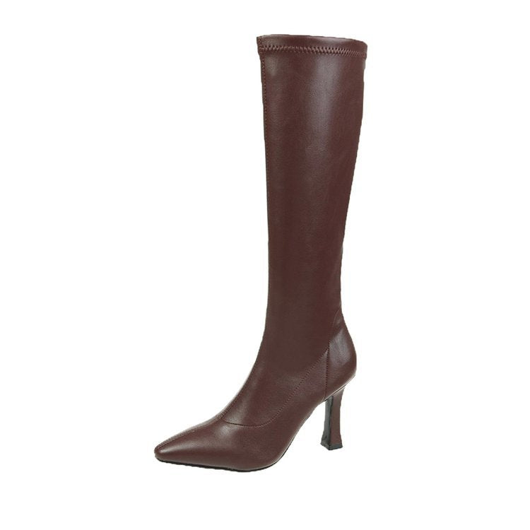 Female Pointed Toe High Riding Classy Stilettos Slimming Boots