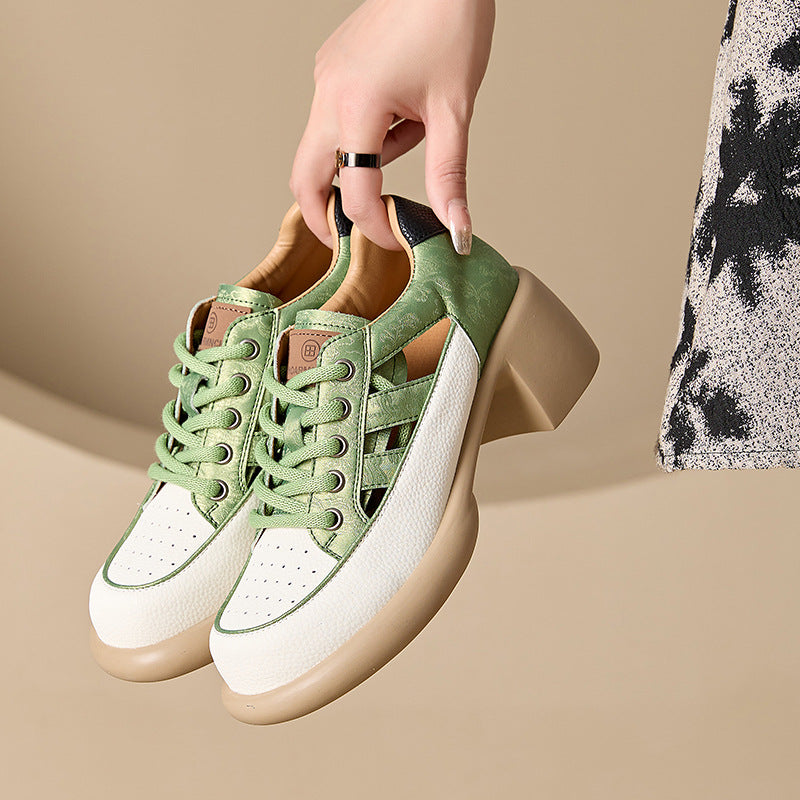 Women's Dress Breathable French Style Beautiful High-heeled Casual Shoes