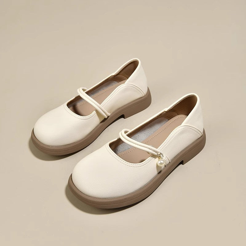 Women's Flat Pumps Spring White With Skirt Casual Shoes