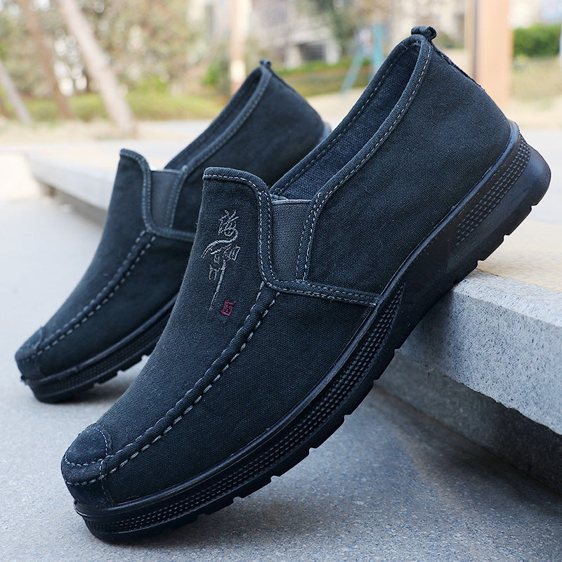 Men's Spring Polyurethane Old Cloth Sports Breathable Canvas Shoes