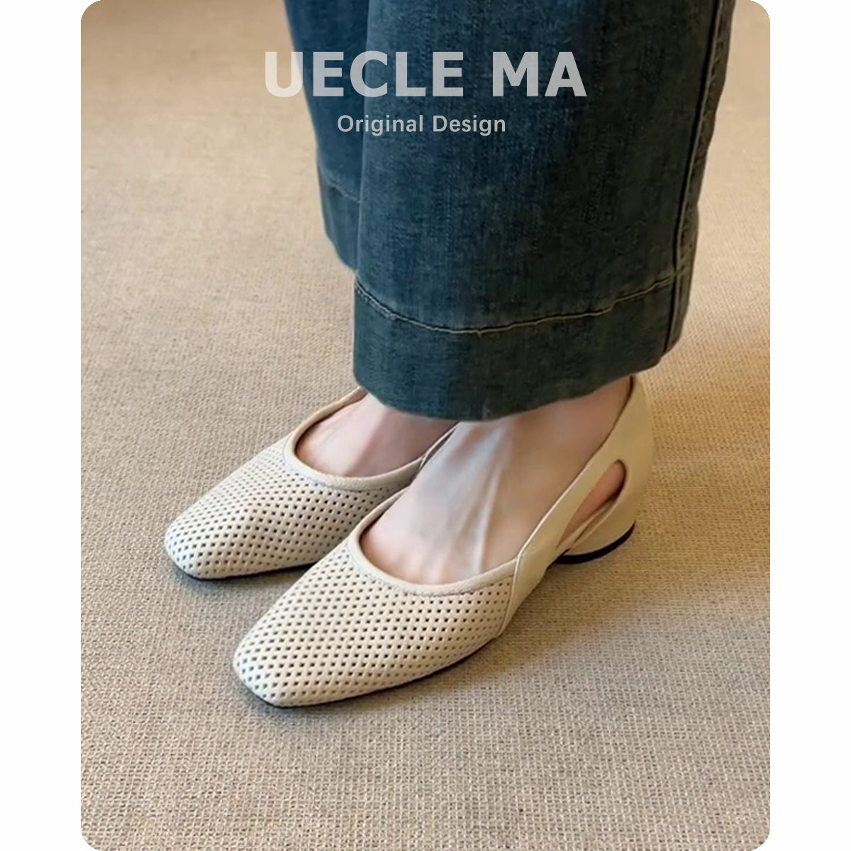 Soft Sheepskin French Cool Pumps Female Square Toe Heels