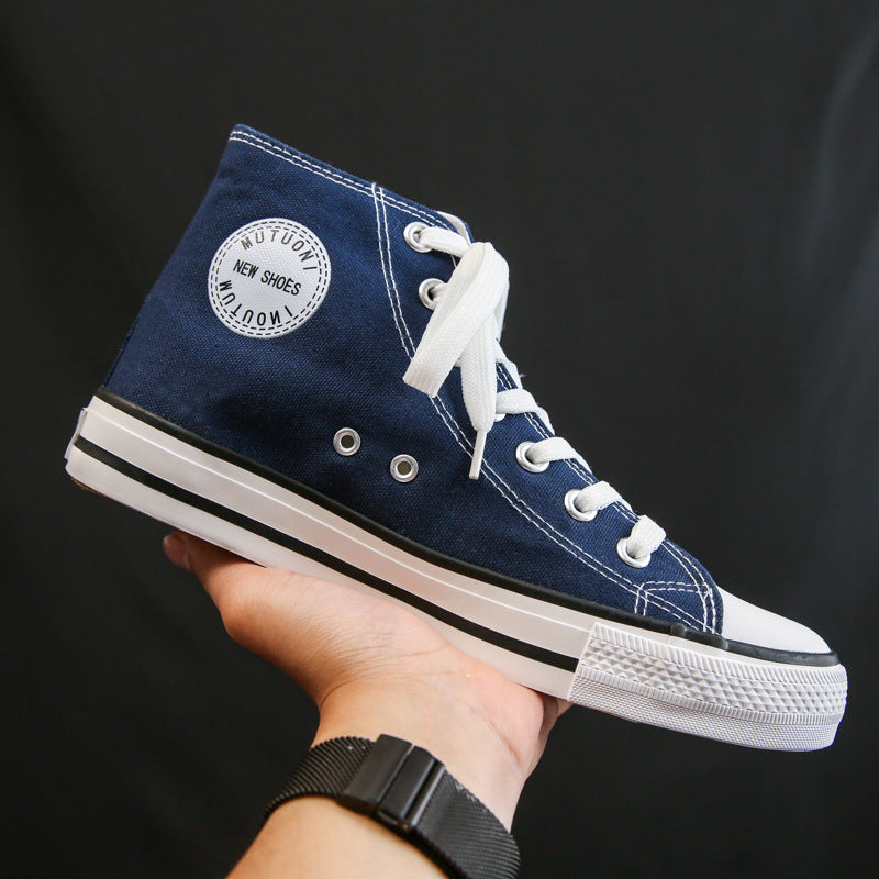 Men's Classic Versatile Preppy Style Lovers Rubber Canvas Shoes