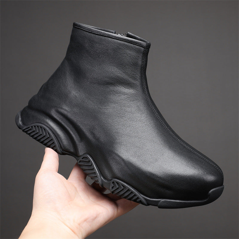 Men's Trendy British Style Chelsea Height Increasing Boots