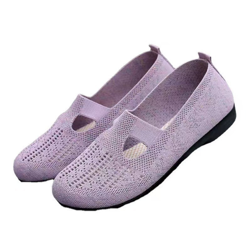 Women's Breathable Mom Dancing Comfortable Lightweight Cloth Casual Shoes