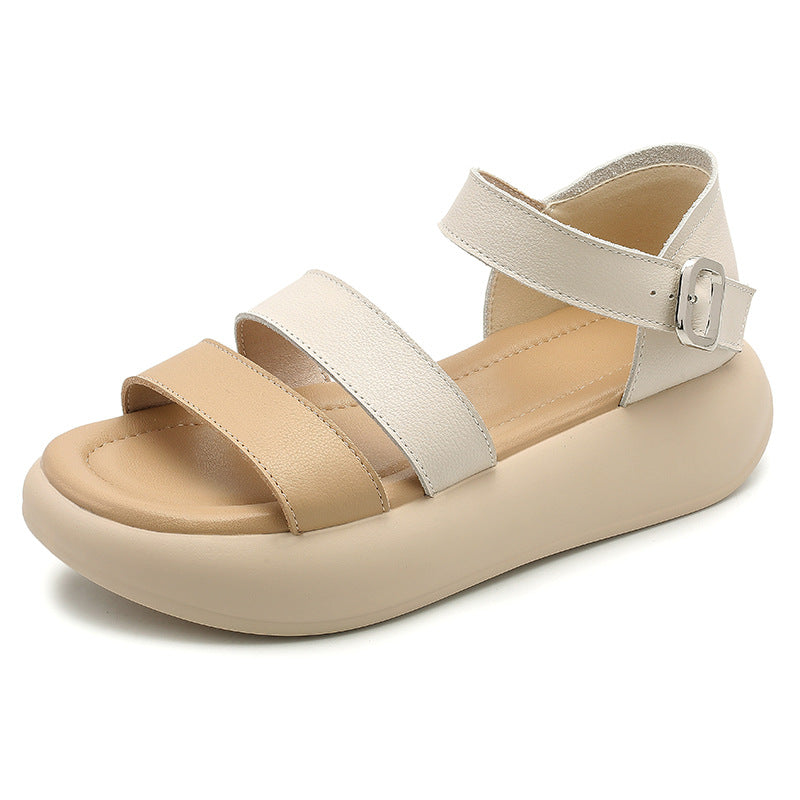 Women's Platform Summer Open Toe Simple Temperament Color Sandals