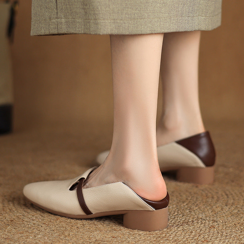 Women's Pointed Toe Pumps French Style Color Matching Lightweight Women's Shoes