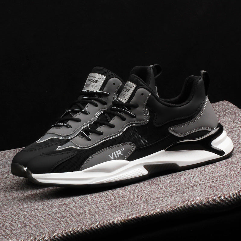 Men's Single Tone Platform Dad Thickened Men's Shoes