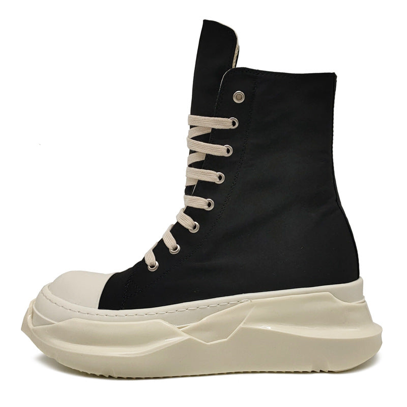 Men's Fashion Breathable Platform Hight Increasing Board Canvas Shoes
