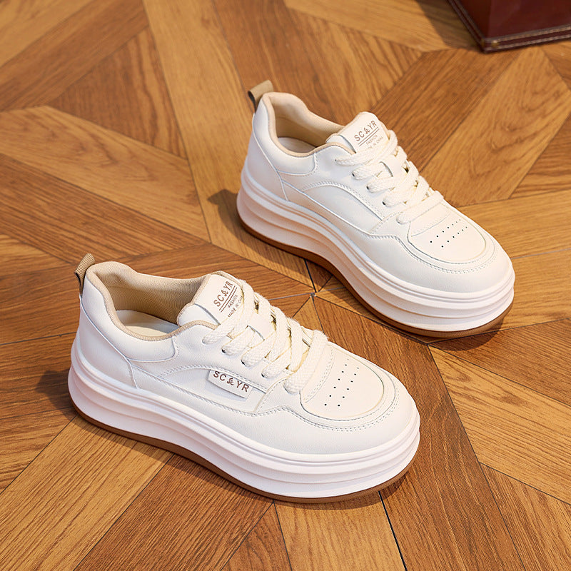 Women's White Spring Flat Korean Style Versatile Casual Shoes
