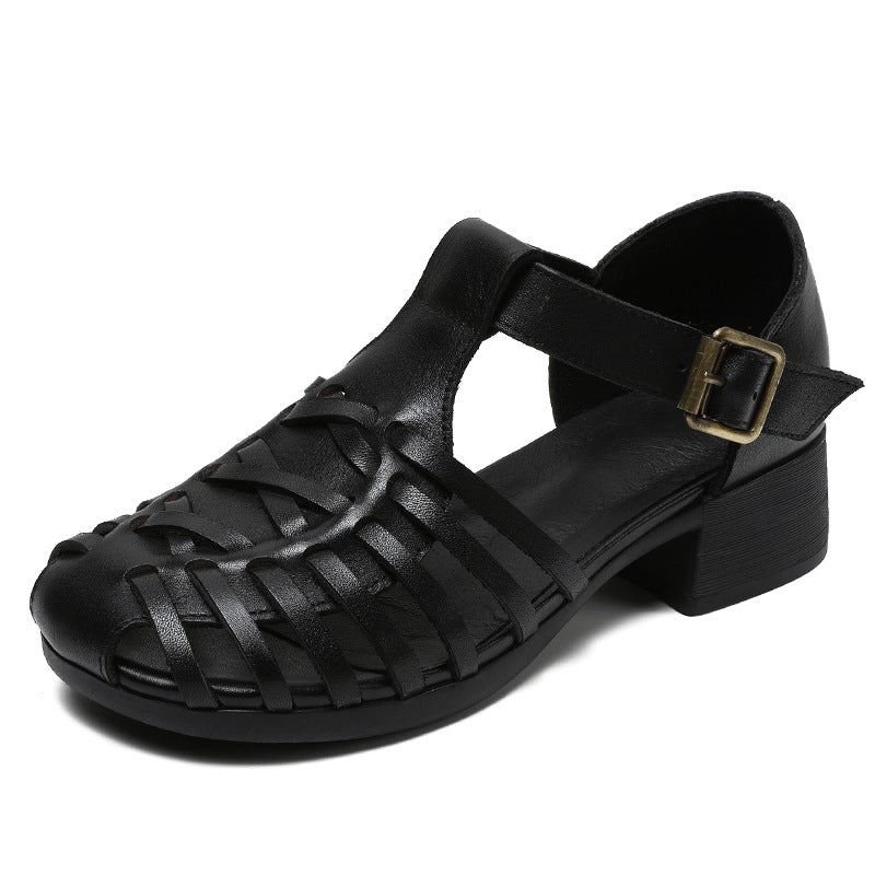 Women's Woven Pitcher Plant Soft Bottom Cutout Heels