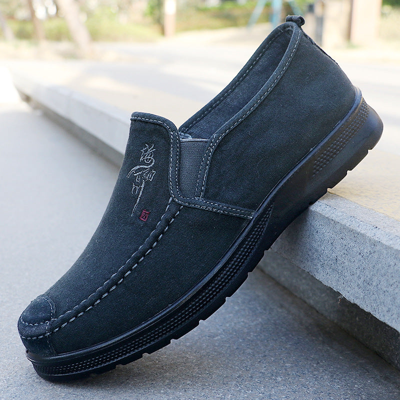 Men's Spring Polyurethane Old Cloth Sports Breathable Canvas Shoes