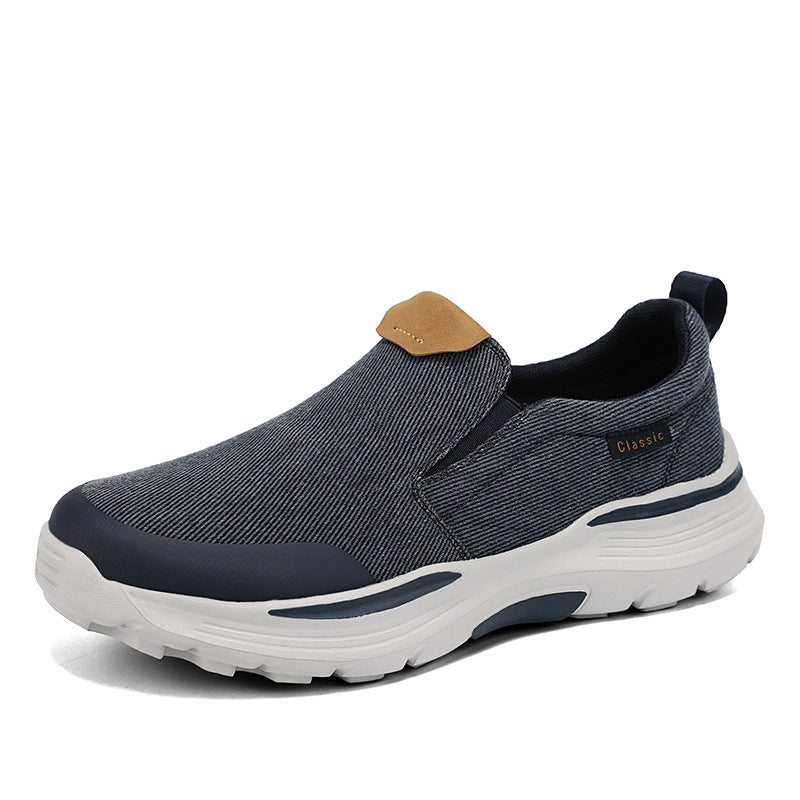 Men's Size Lightweight Laceless Cloth Outdoor Slip-on Casual Shoes