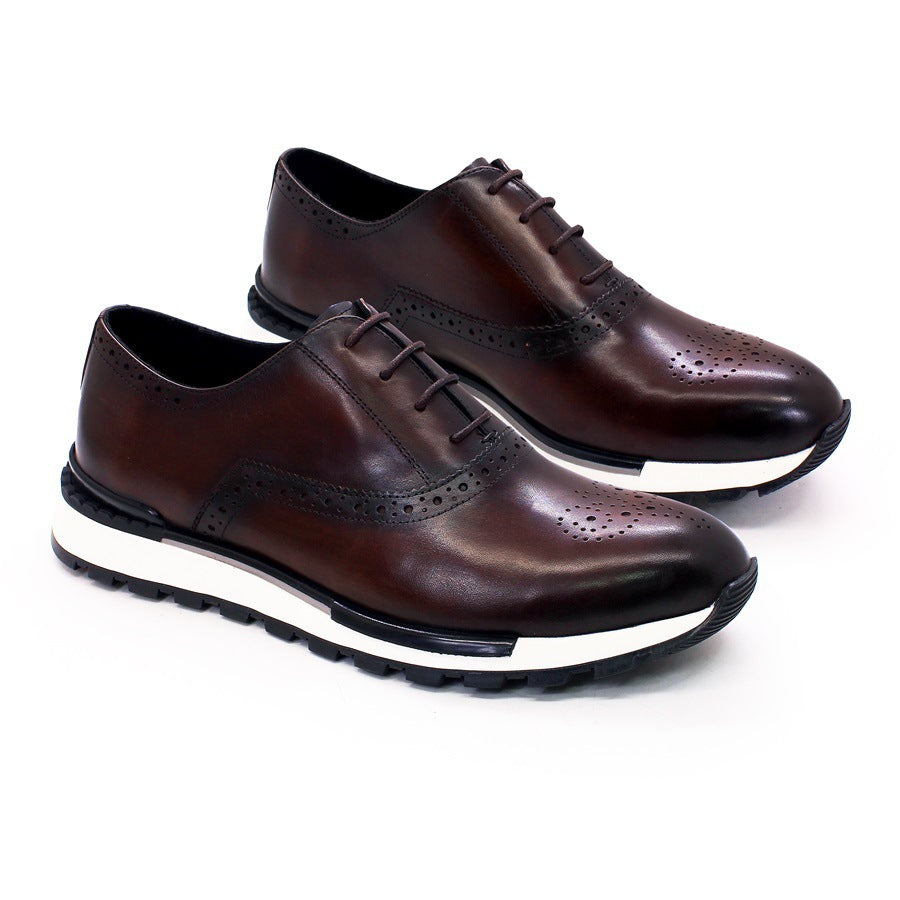 Graceful Men's Durable Pretty Trendy Cowhide Leather Shoes