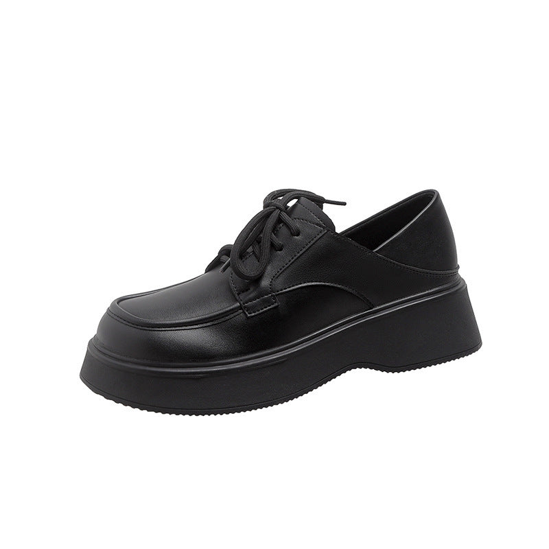 Autumn Preppy Style Lace Up Muffin British Loafers