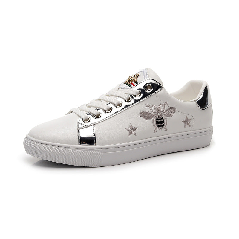 Men's Genuine White Bee Daily Low Top Flat Men's Shoes