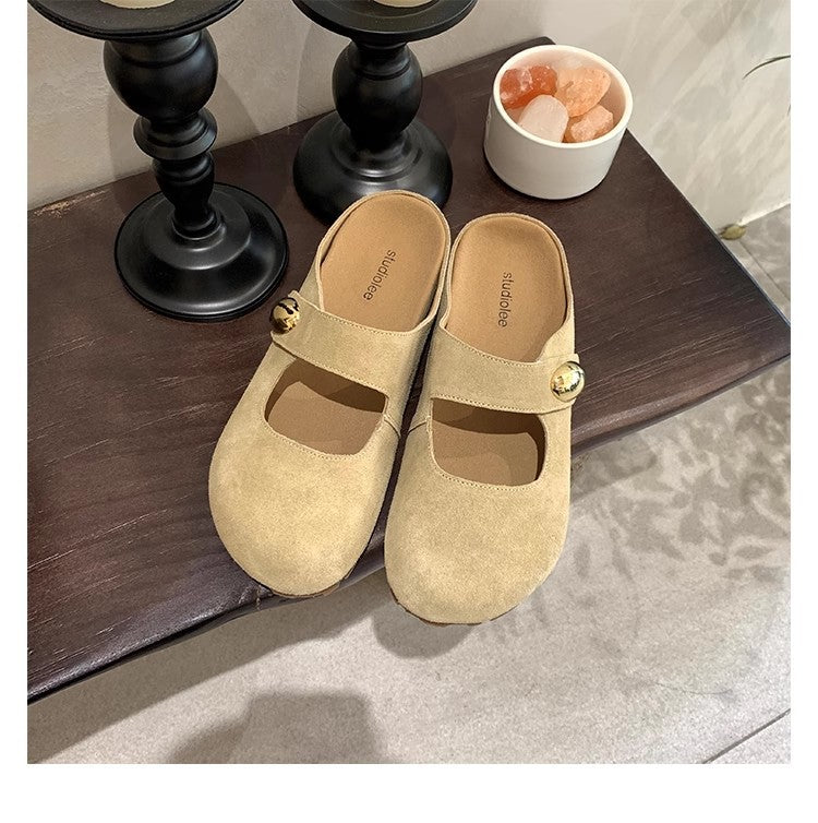 Beans Round Toe Soft Adorable Mary Jane Slippers