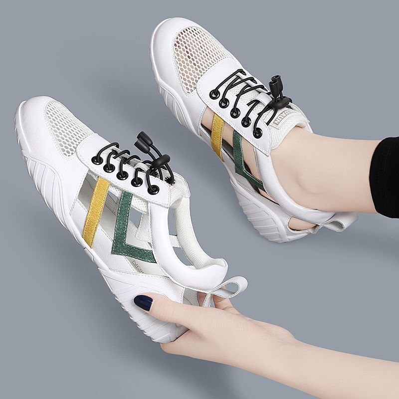 Women's Gold Silk Rabbit Genuine White Soft Sneakers
