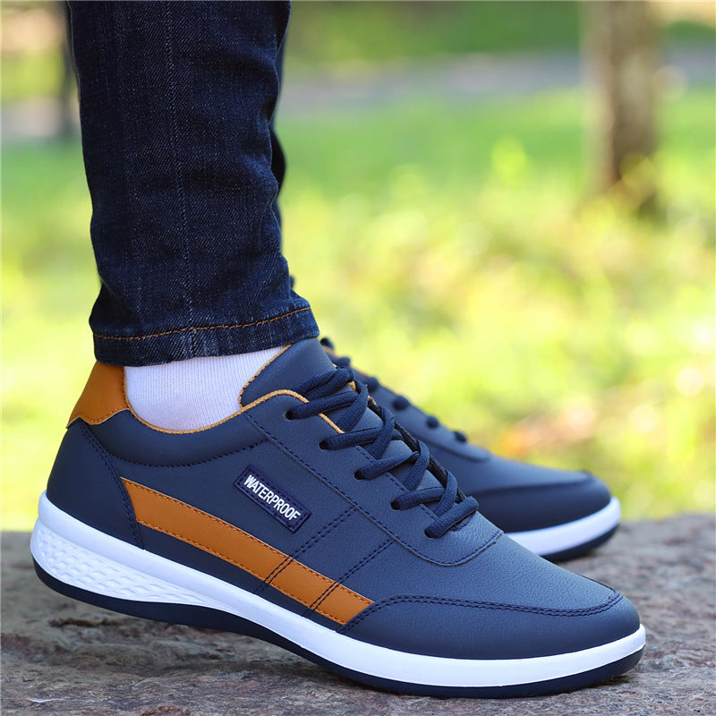 Men's Spring Breathable Trendy Sports Easy Wear Leather Shoes