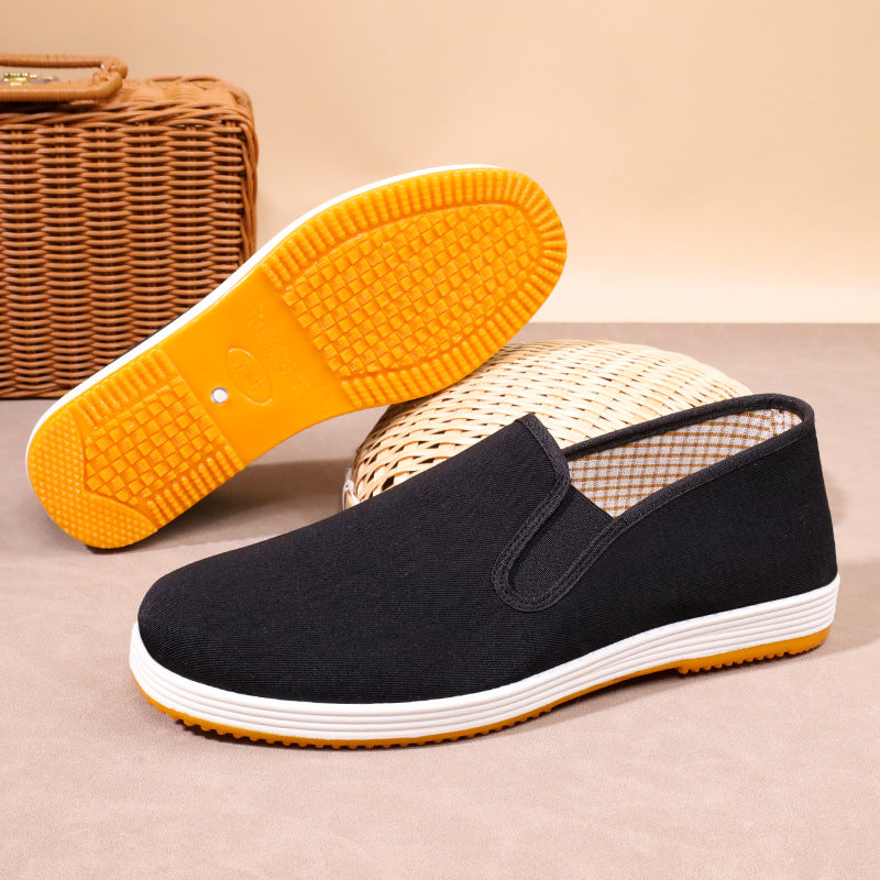 Men's Whale Old Cloth Rubber Soft Bottom Cotton Canvas Shoes