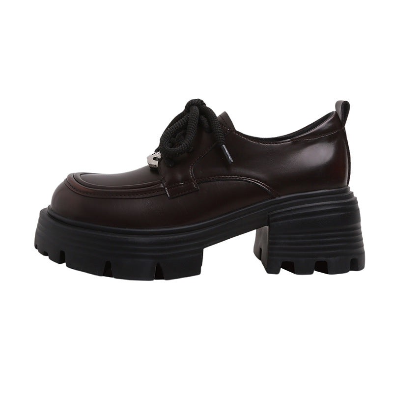 Women's Platform Autumn Chunky Fashion Round Head Loafers