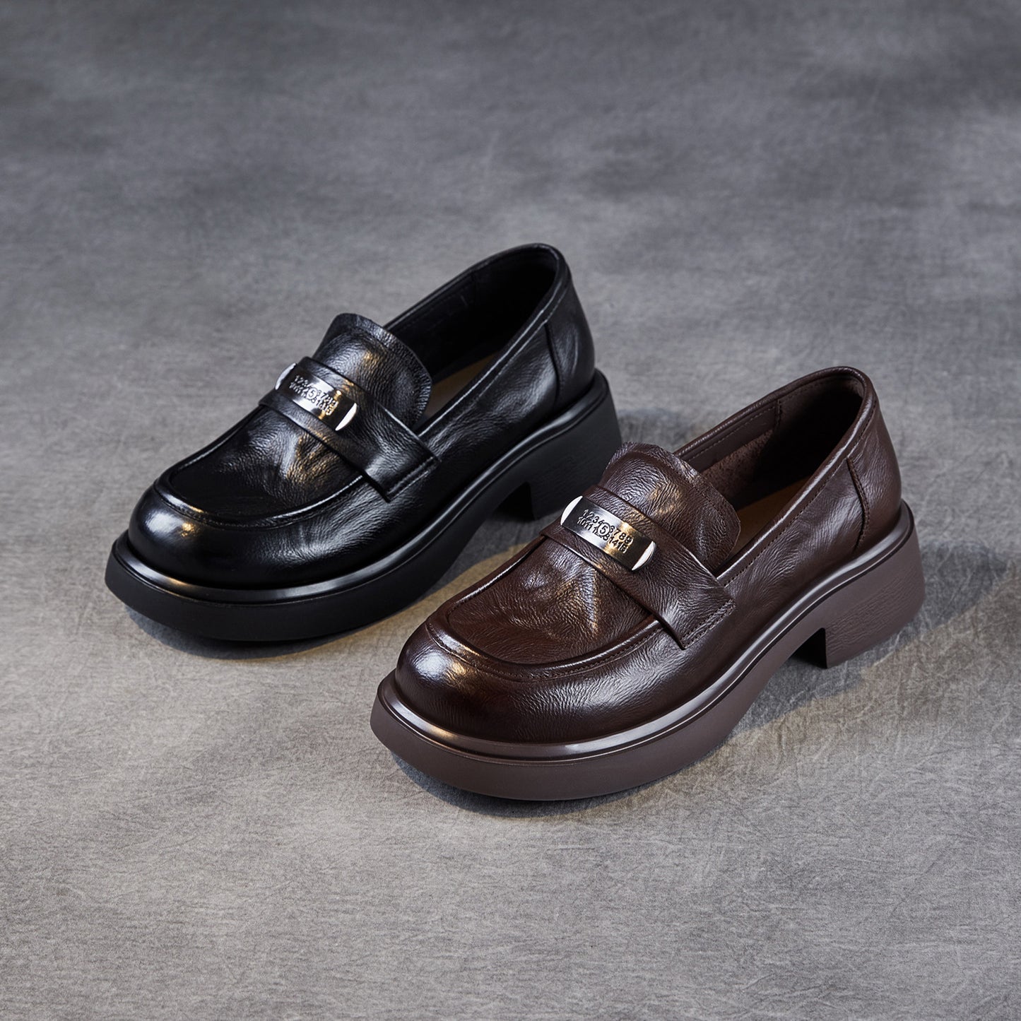Women's Genuine Light Luxury Autumn Soft Bottom British Style Loafers