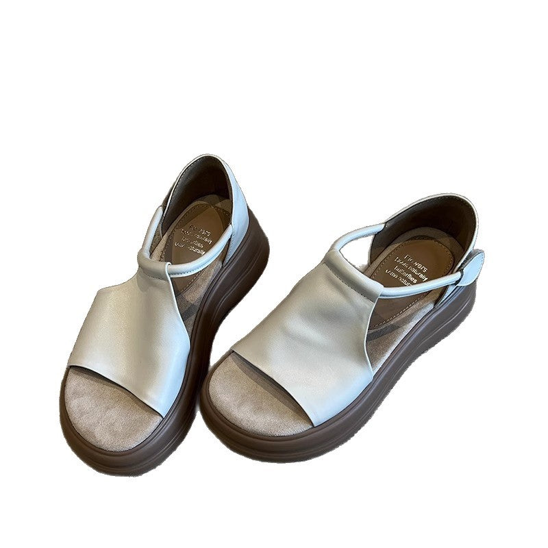 Women's Retro Height Increasing Leisure Platform Summer Sandals