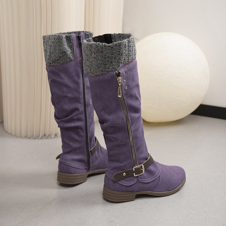 Women's Plus Size Chunky Side Zip High Heels