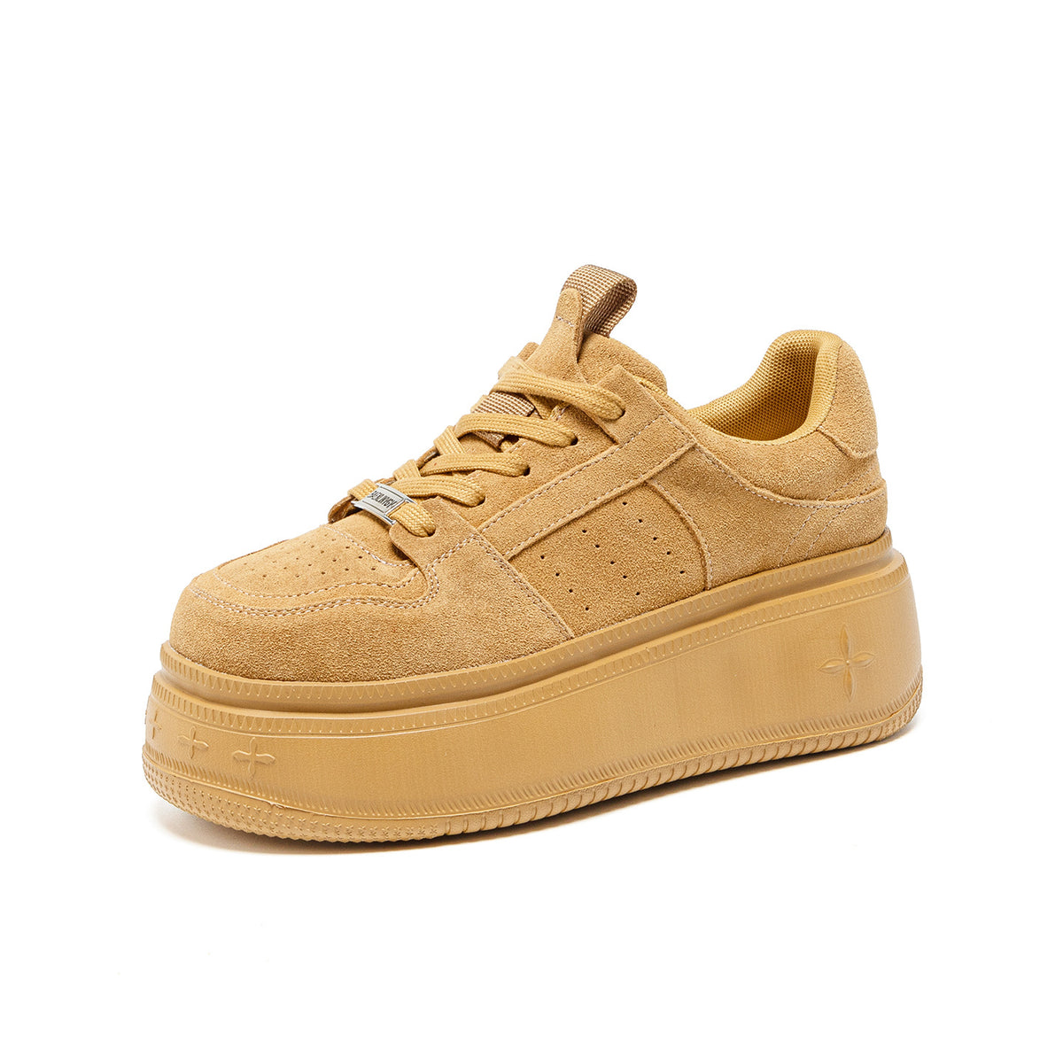 Women's Genuine Platform Board Spring Height Increased Lightweight White Women's Casual Shoes