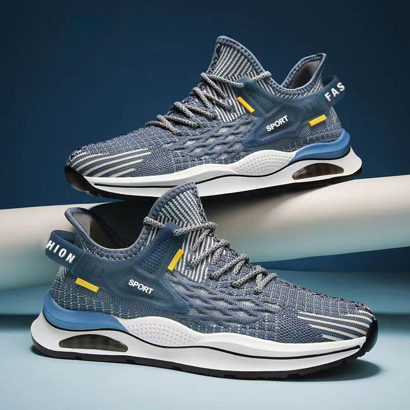 Men's Autumn Running Flying Woven Breathable Mesh Casual Shoes