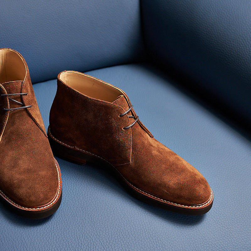 Men's Plus Size Handmade Suede Desert Business Martin Boots
