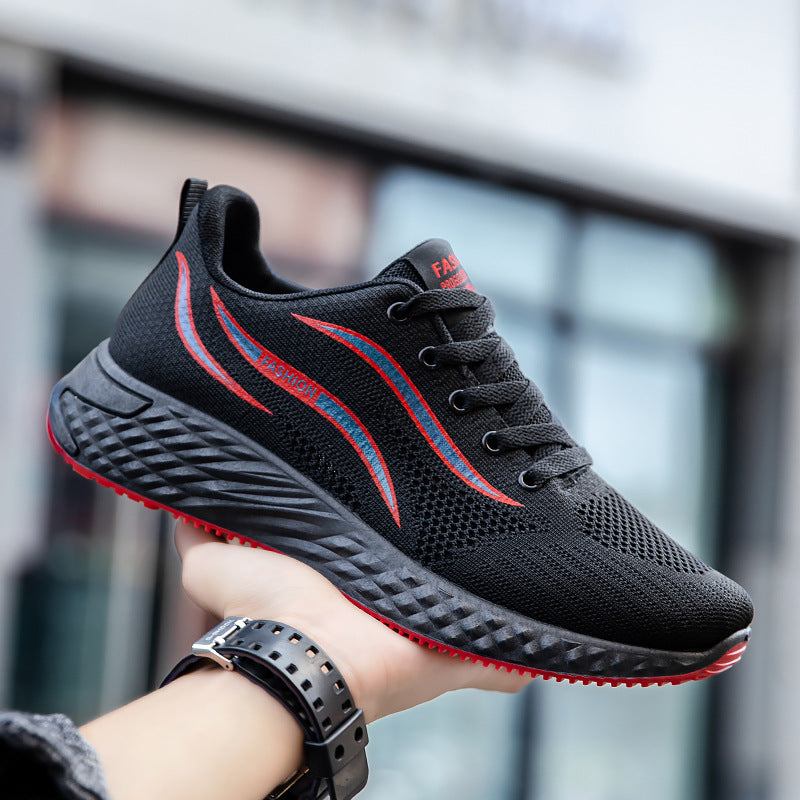 Men's Autumn Running Trendy Flying Woven Breathable Casual Shoes
