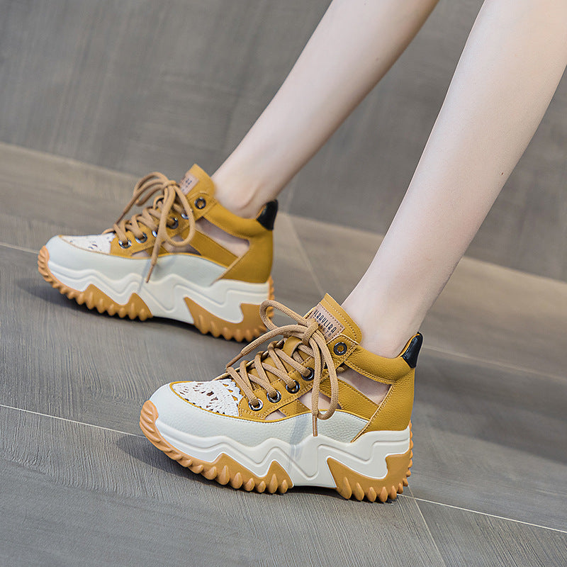 Women's Dad Summer Fashion Retro Lightweight Height Increasing Women's Casual Shoes