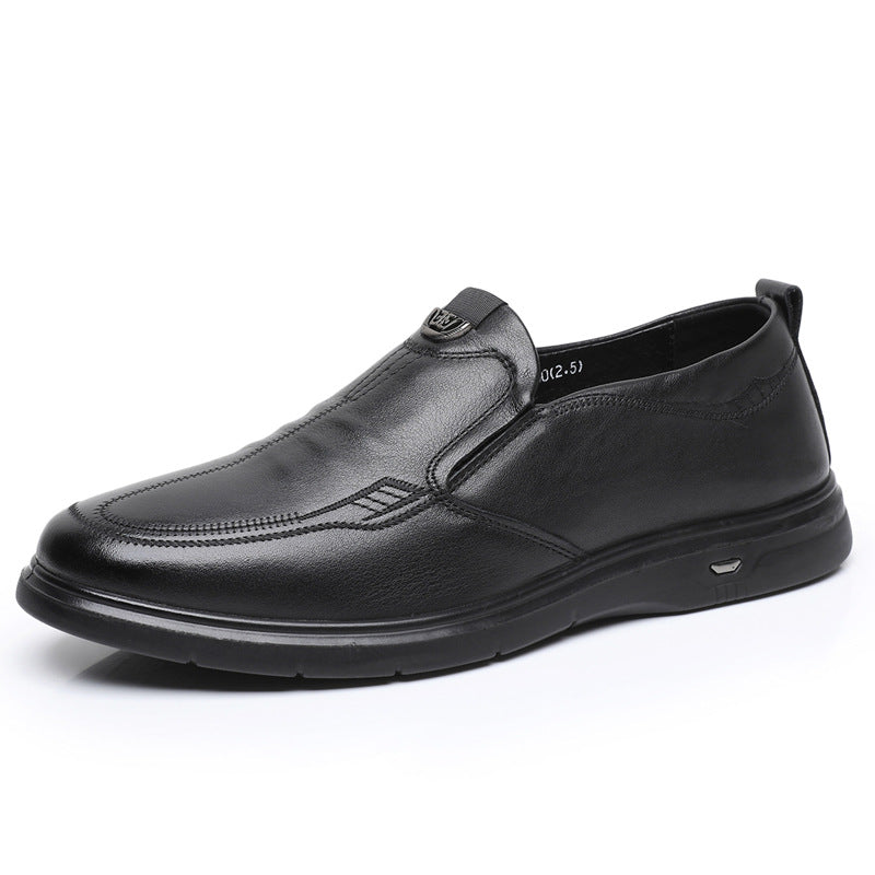 Men's Soft Bottom Surface Dad First Layer Leather Shoes