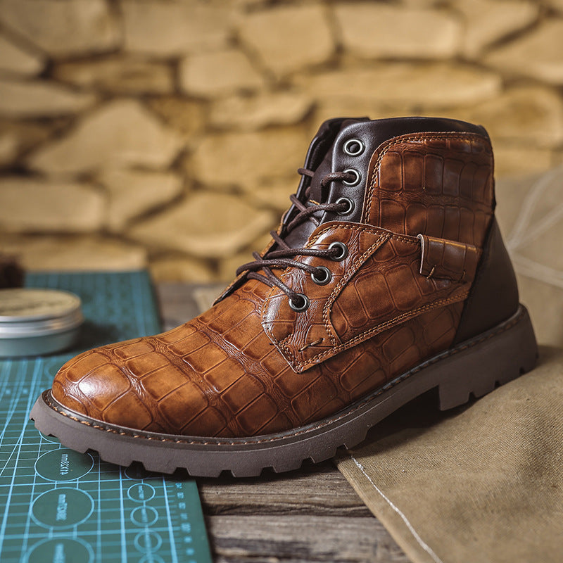 Men's Martin Short Autumn Side Zipper Retro Boots