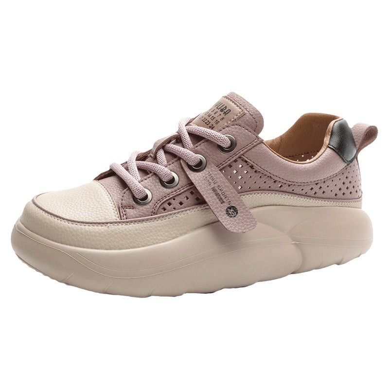 Women's Lightweight Breathable Hole Pumps Autumn Retro Casual Shoes