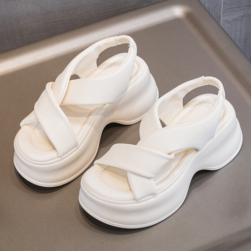 Women's Platform Small Wide Strap Summer Outer Wear Sandals