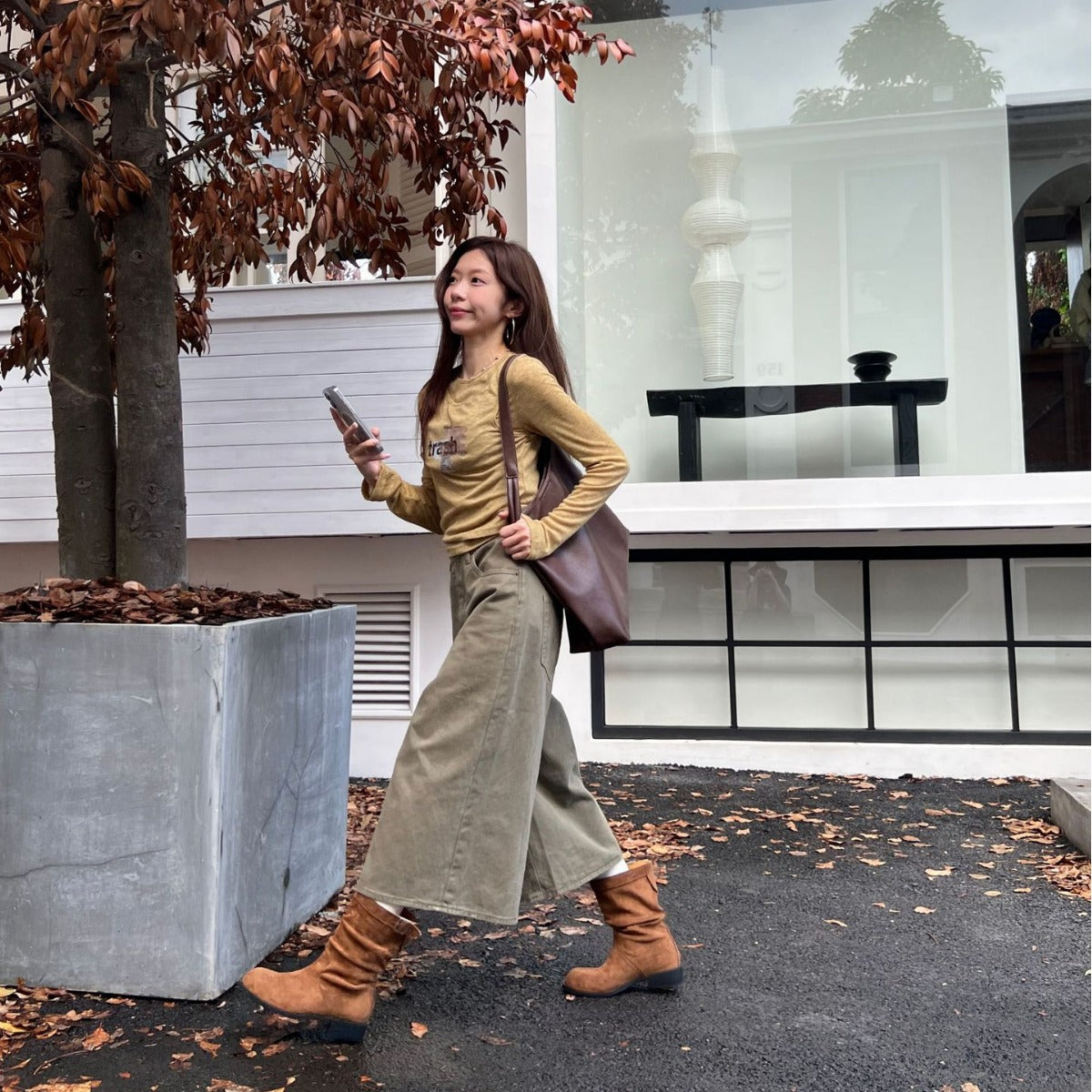 Women's For Retro Round Toe Belt Buckle Slimming Boots