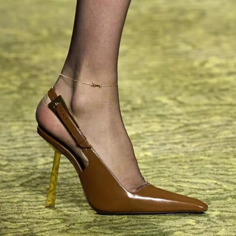 Women's Black Pointed High Stiletto Elegant High-grade Sandals