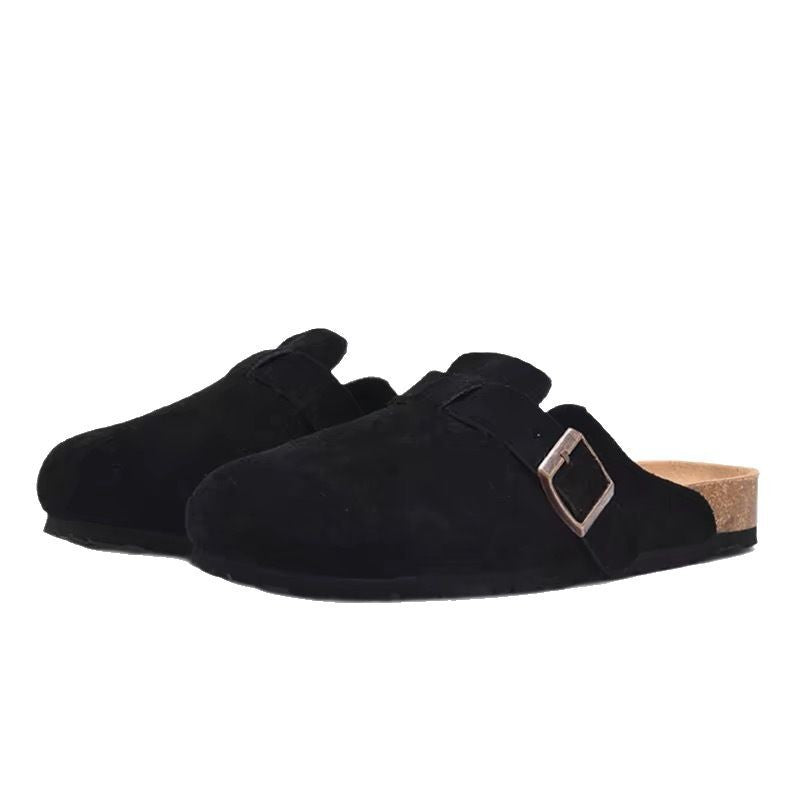 Women's Thick Bottom Half Couple Lazy Vintage Slippers