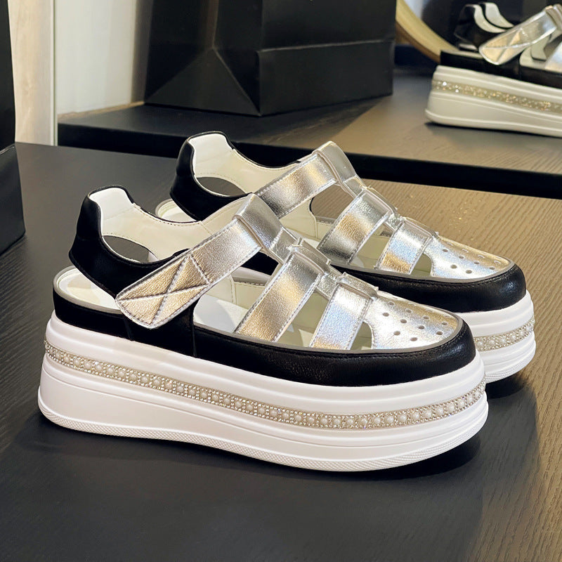 Women's Closed Toe Summer Outer Wear Hollow Sandals