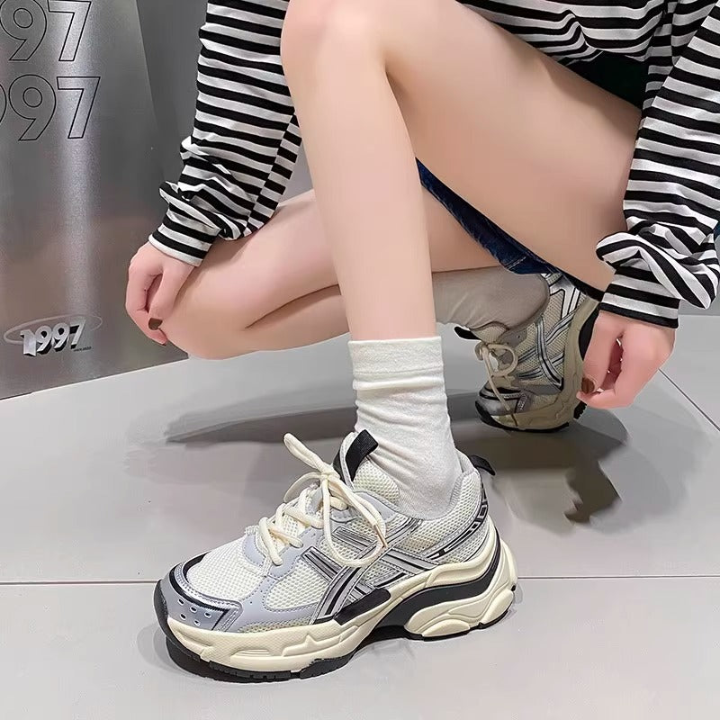 Women's Genuine Platform Space Sier Mesh Running Sneakers
