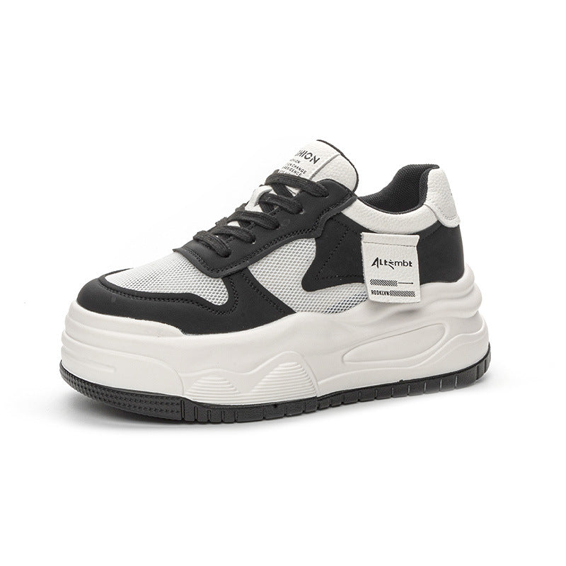 Women's Head White Stitching Platform Sports Leisure Casual Shoes