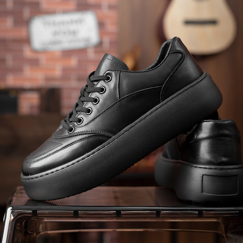 Men's Board Winter Fleece-lined Platform Heightened Daddy Sneakers