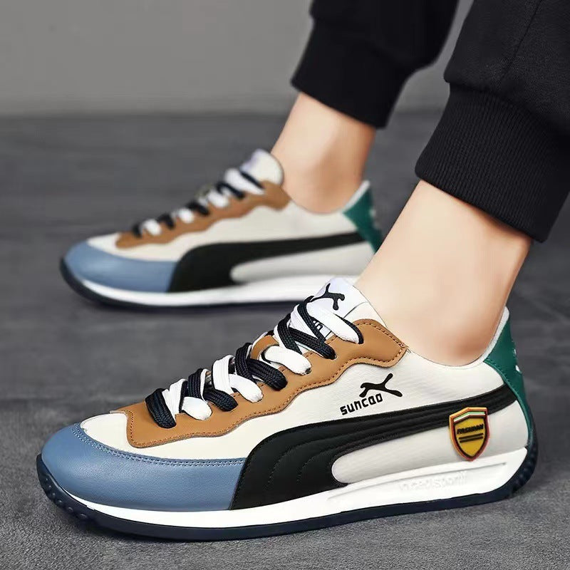 Men's Breathable Running Korean Retro Lace Up Casual Shoes