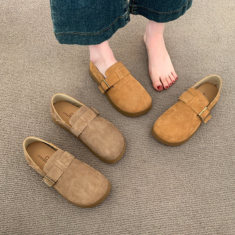 Women's Matte Mori Style Flat All-inclusive Retro Casual Shoes