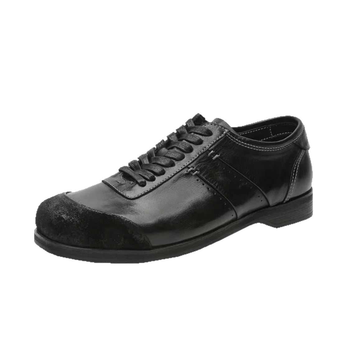 High-grade Minimalist Boxing Cowhide Square Toe Casual Shoes