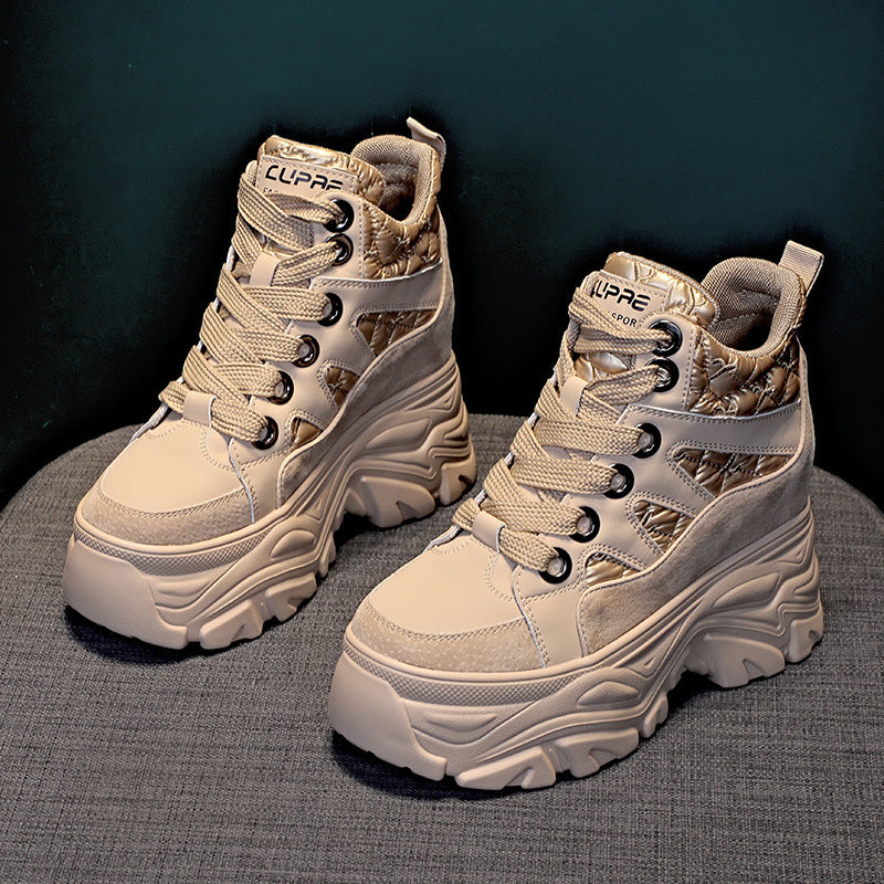 Women's Autumn Platform Muffin Height Increasing Insole Sneakers